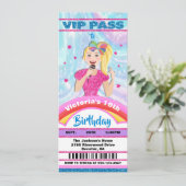 Pop Star Singer VIP Pass Tickets Geburtstag Einladung (Stehend Vorderseite)