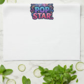 Pop-Star-T-Shirt Geschirrtuch (Gefaltet)
