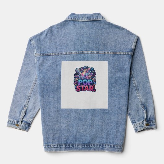 Pop-Star-T-Shirt Jeansjacke (Rückseite)