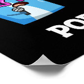 Pop Stars Funny Soda Pop Popcorn Pun Dark BG Poster (Ecke)