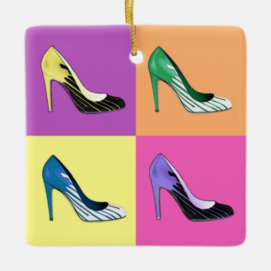 Pop Stiletto Pumps / Schuhe / High Heels Keramikornament (Vorderseite)