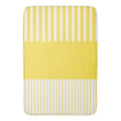 Pop - Streifen - gelb und weiß Badematte (Vorderseite Vertikal)