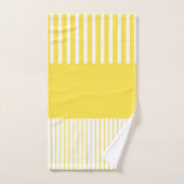Pop - Streifen - gelb und weiß Badhandtuch Set (Handtuch)