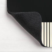 Pop-Streifen - grün, cremefarben und schwarz Mousepad (Ecke)