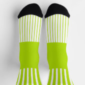 Pop-Streifen in Kalkgrün und Weiß Socken (Oben)