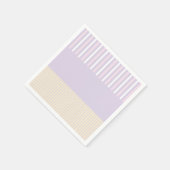 Pop - Streifen in Pastellfarben - Rosa, Gelb und L Serviette (Ecke)