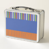 Pop-Streifen modern gestreift Metall Brotdose (Rückseite)