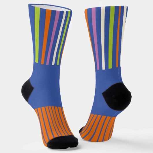 Pop-Streifen modern gestreift Socken (Gewinkelt)