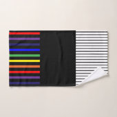 Pop-Streifen - Regenbogen Badhandtuch Set (Handtuch)