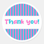 Pop Streifen - Spaß Danke Aufkleber (Vorderseite)