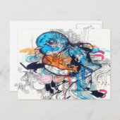 Pop surreal art kawaii postkarte (Vorne/Hinten)