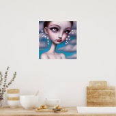 Pop Surrealismus Long Neck Girl Poster (Küche)