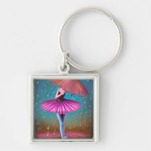 Pop Surrealismus Umbrella Ballerina Schlüsselanhänger