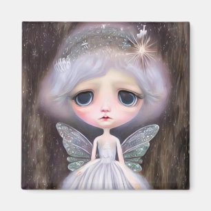 Pop Surrealismus Vintag Sad Fairy Doll Magnet