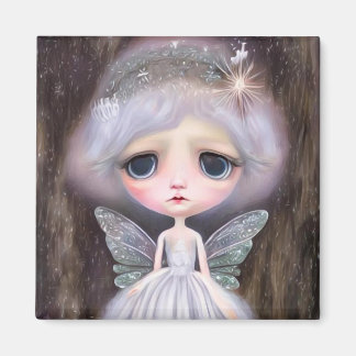 Pop-Surrealismus Vintage Traurige Feenpuppe Magnet