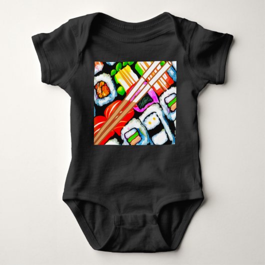Pop Sushi Baby Strampler (Vorderseite)