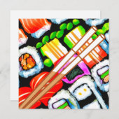 Pop Sushi Feiertagskarte (Vorne/Hinten)