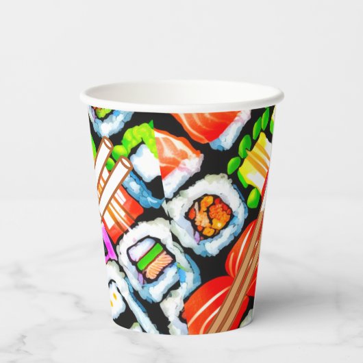 Pop Sushi Pappbecher (Rückseite)