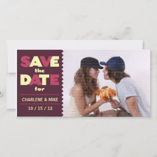 Pop-Szene (Kirsche/Creme) Save the Date Foto