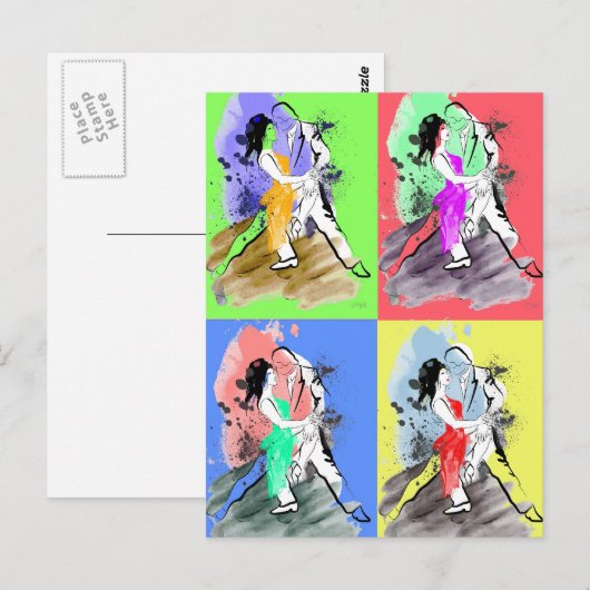 Pop Tango Postkarte (Vorne/Hinten)