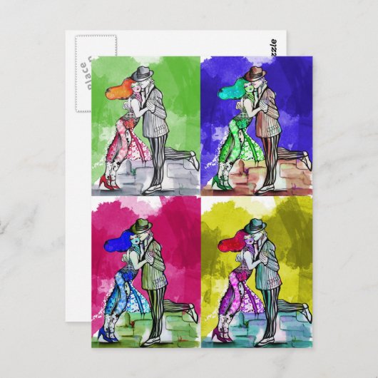 Pop Tango Tancing Postkarte (Vorne/Hinten)