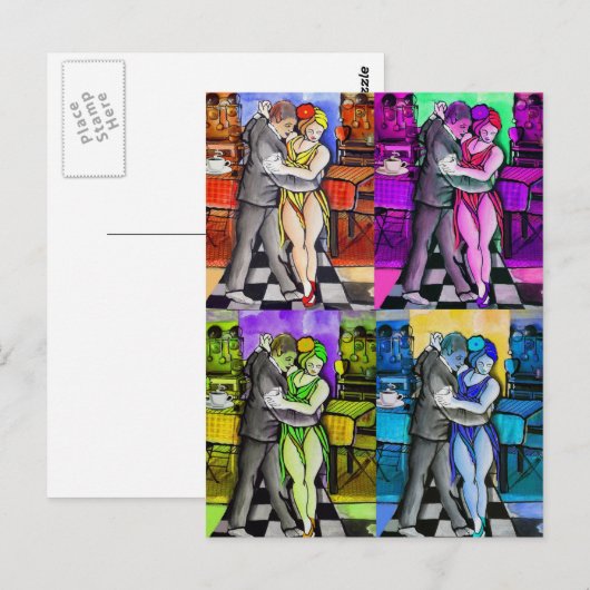 Pop Tango Tancing Postkarte (Vorne/Hinten)