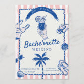 Pop the Bubbly – Bachelorette Weekend Celebration Einladung (Vorderseite)