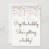 Pop The Bubbly She bekommt ein Hubby-Zeichen-12x18 Einladung (Vorderseite)