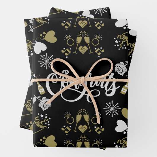 Pop The Champagne Celebration Party Geschenkpapier Set (Beispiel)