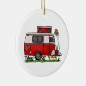 Pop Top Camper | Teardrop Trailer | Camper Van Keramik Ornament (Rechts)