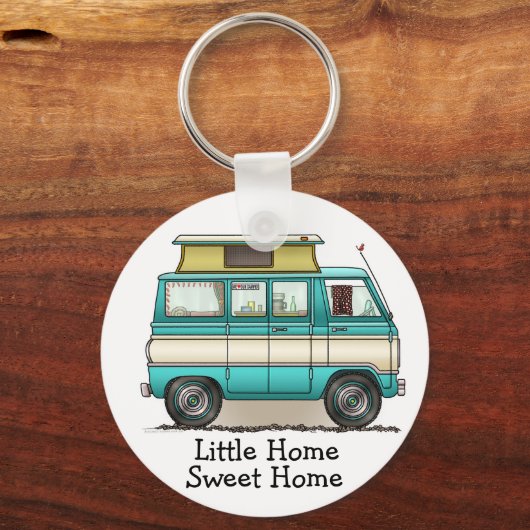 Pop Top Van Camper Schlüsselanhänger (Vorderseite)
