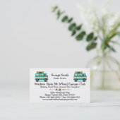 Pop Top Van Camper Visitenkarte (Stehend Vorderseite)