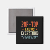 Pop-top weiß alles Vatertag Retro Magnet (Vorderseite/Rückseite)