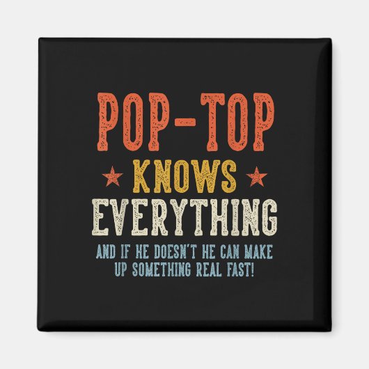 Pop-top weiß alles Vatertag Retro Magnet (Vorne)
