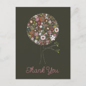 Pop Tree Colorful Spring Flowers Postkarte (Vorderseite)