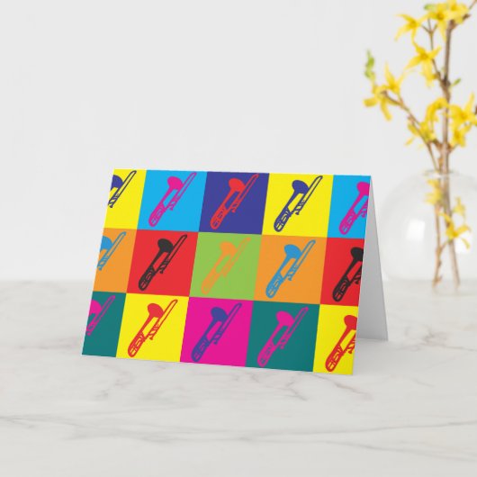 Pop Trombone Art Karte (Gelbe Blume)