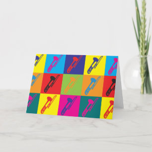 Pop Trombone Art Karte