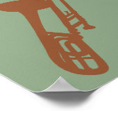 Pop Trombone Art Poster (Ecke)