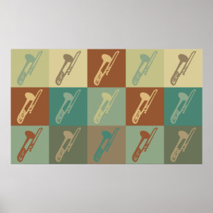 Pop Trombone Art Poster