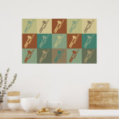 Pop Trombone Art Poster (Küche)