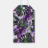 Pop Tropical Palm Blätter Hochzeiten Geschenkanhänger (Rückseite)