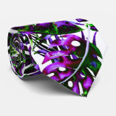 Pop Tropical Palm Blätter Island Krawatte (Gerollt)