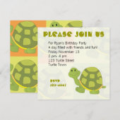 Pop Turtle Einladung (Vorne/Hinten)
