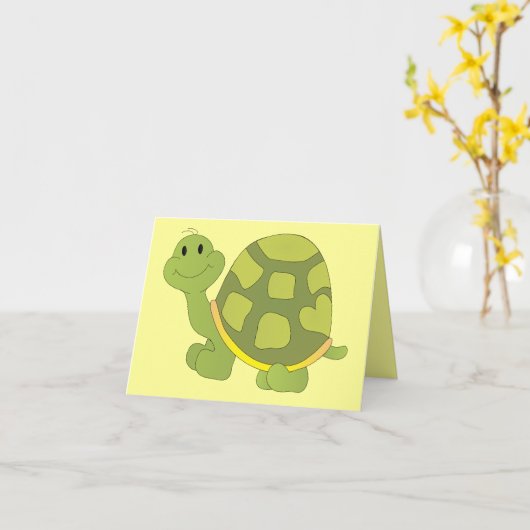 Pop Turtle! Karte (Gelbe Blume)