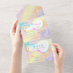 Pop über Blasen Kid's Geburtstagsparty All In One Einladung