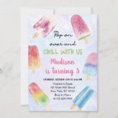 Pop über die Geburtstagsparty Einladung (Vorderseite)