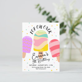 Pop über Geburtstagsparty Einladung Postkarte