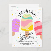 Pop über Geburtstagsparty Einladung Postkarte (Vorne/Hinten)