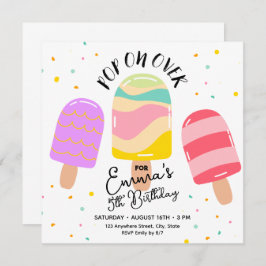 Pop über Geburtstagsparty Einladung Postkarte