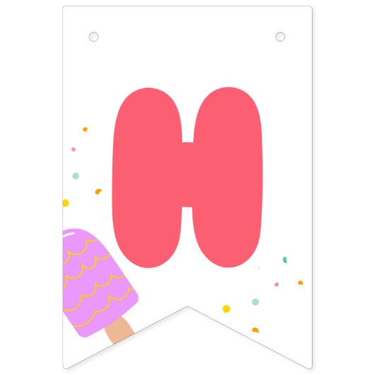 Pop über Geburtstagsparty Wimpelkette (Zweite Fahne)